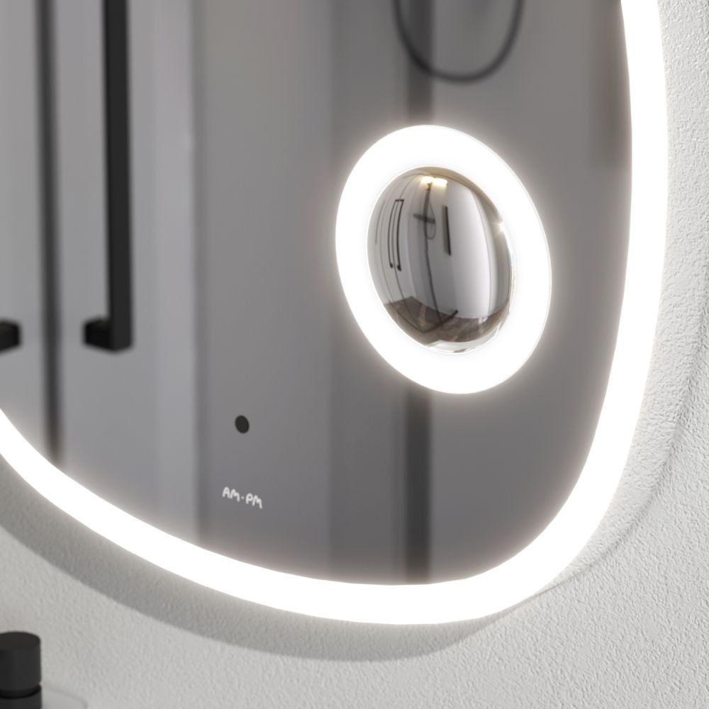M8FMOX0553SA Func, Зеркало настенное с контурной LED-подсветкой, ИК сенсором и косметическим зеркало M8FMOX0553SA Func, Зеркало настенное с контурной LED-подсветкой, ИК сенсором и косметическим зеркало
