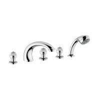 AXO SWAROVSKI См-ль на борт ванны, на 5 отв., хром