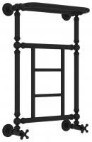 Полотенцесушитель, Сунержа, Ренессанс 1452, водяной, ширина, мм-400, глубина, мм-246, высота, мм-660, подключение-нижнее, мощность, Вт-206, материал-нержавеющая сталь, цвет-матовый чёрный