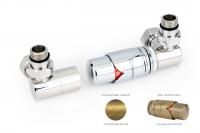 Автоматический терморегулятор 3D правый G 1/2" НР х G 3/4" НГ (набор) (Состаренная БРОНЗА)
