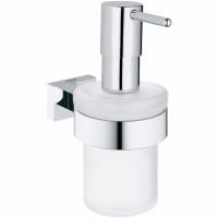 Дозатор подвесной GROHE ESSENTIAL CUBE 40756001 (металл/стекло, хром, на стену, квадратный, глянцевы, шт Дозатор подвесной GROHE ESSENTIAL CUBE 40756001 (металл/стекло, хром, на стену, квадратный, глянцевы, шт
