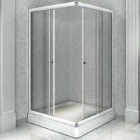 Душевой уголок Radomir 100x90 L 1-03-1-1-0-1210 с поддоном профиль Белый стекло прозрачное