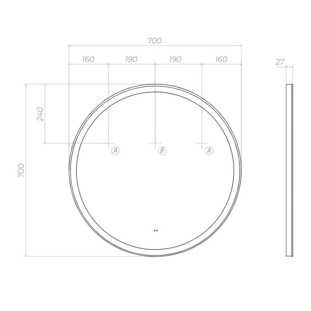 Зеркало VIGO Cosmo Comfort 700, артикул 139