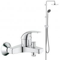 Душевая система Vitalio Start System 180 Flex со смесителем для ванны (NSB0155)