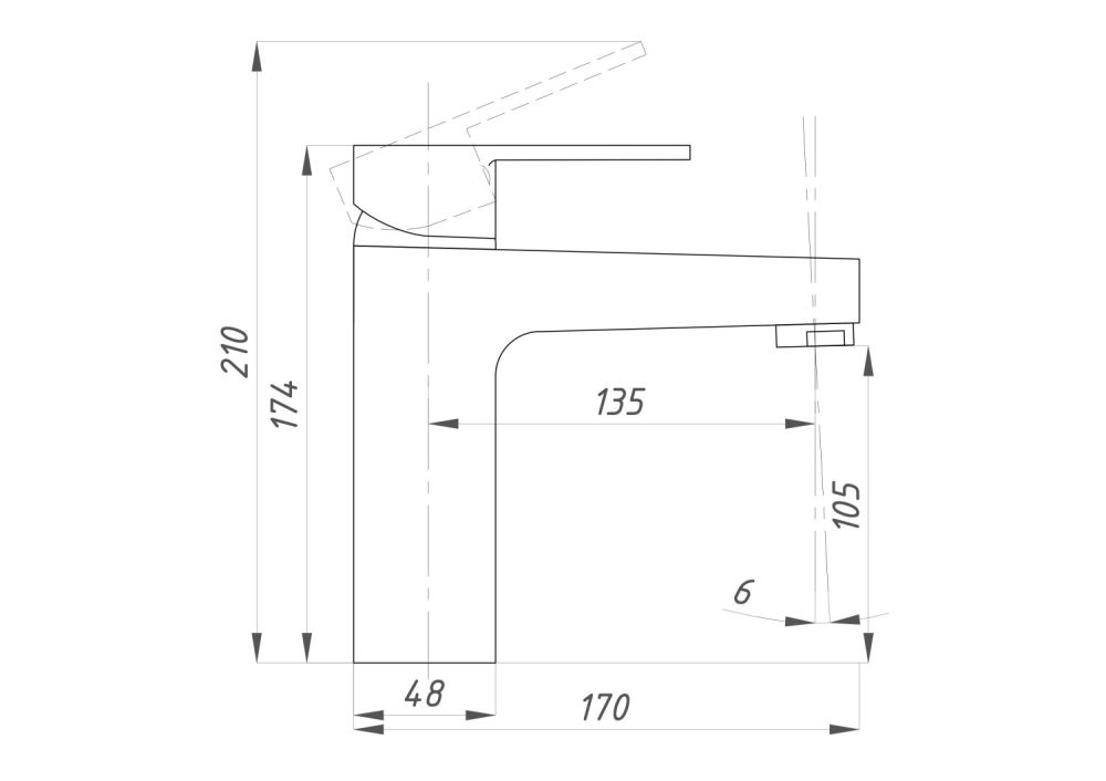 Смеситель для раковины  ПСМ-Профсан Серия-700 (PSM-700-5) тип См-УмОЦБА, артикул PSM-700-5
