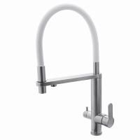 Смеситель для кухни Swedbe Selene Plus 8441 Нержавеющая сталь Белый Смеситель для кухни Swedbe Selene Plus 8441 Нержавеющая сталь Белый
