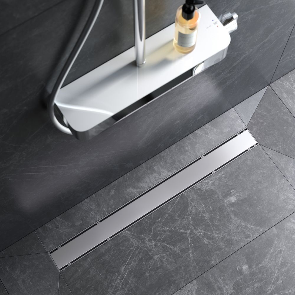 W02SC-U11-080-04SB PrimeFlow Трап для душа линейный универс затвор Tile 80см цвет сталь мат W02SC-U11-080-04SB PrimeFlow Трап для душа линейный универс затвор Tile 80см цвет сталь мат