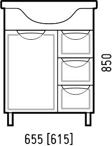 Тумба "Монро 65 Z3", Элеганс 65