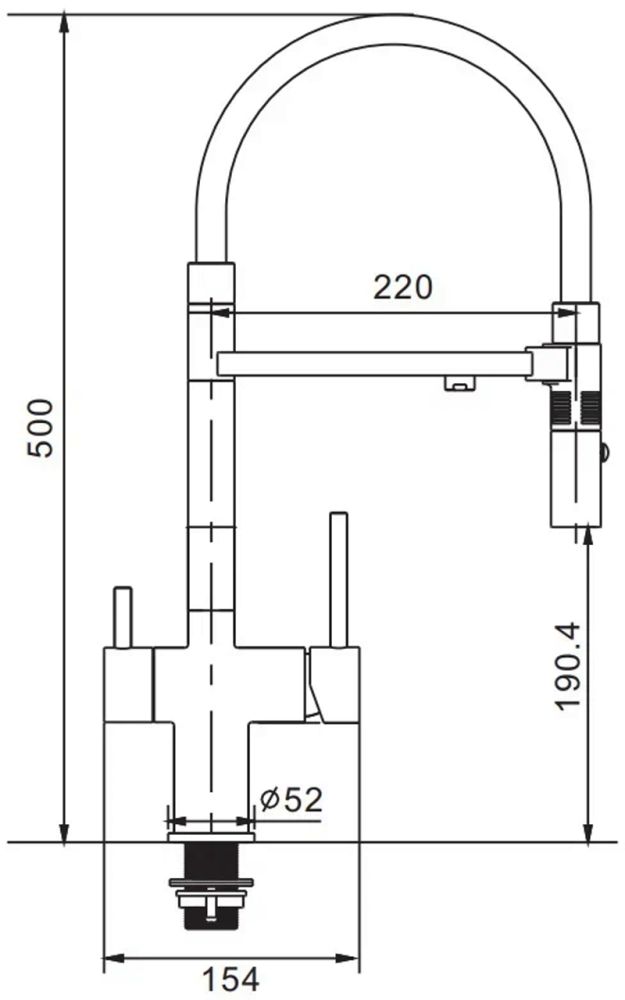 Смеситель для кухни Rose R958C, белый