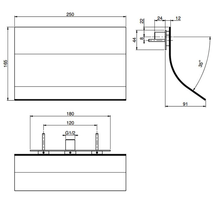 FIMA|Carlo Frattini Wellness Каскад для настенного монтажа, цвет хром