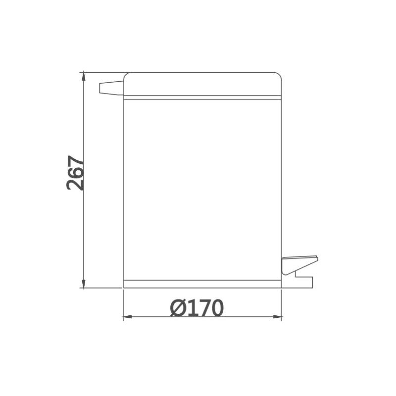 Ведро для мусора Haiba HB701, 3 литра