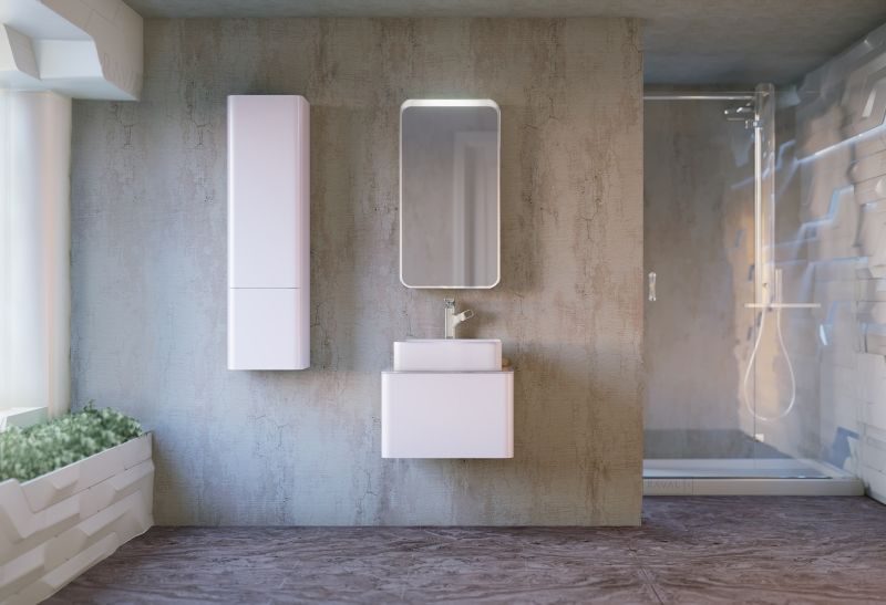 Тумба под раковину Raval Pure 56 подвесная Белая