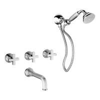 Nicolazzi Pantheon  Смеситель встроенный с изливом 190мм и ручной лейкой,цвет хром