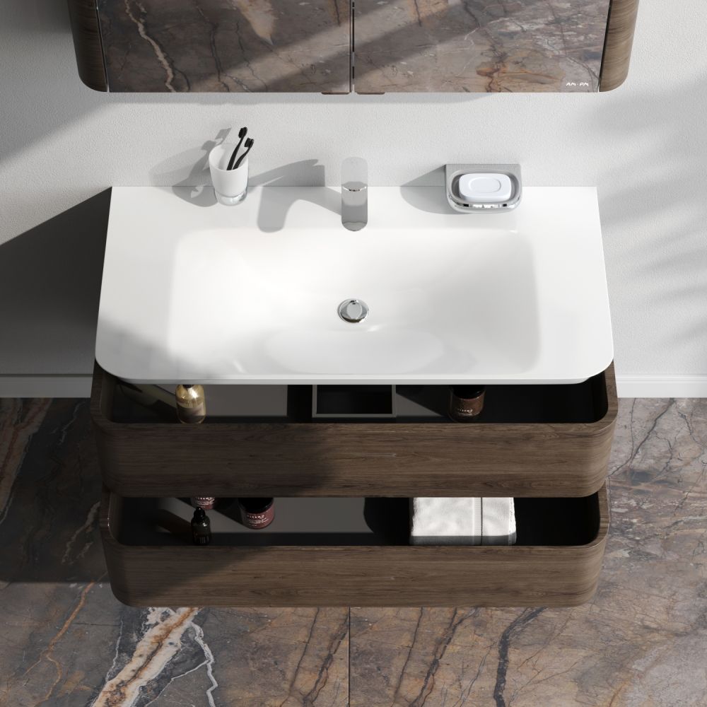 M30FHX1002TF Sensation, База под раковину, подвесная, 100 см, ящики, табачный дуб, текстурированная, M30FHX1002TF Sensation, База под раковину, подвесная, 100 см, ящики, табачный дуб, текстурированная,