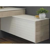 Тумба Comforty Клеон 120 00-00001851 подвесная Белая Дуб дымчатый