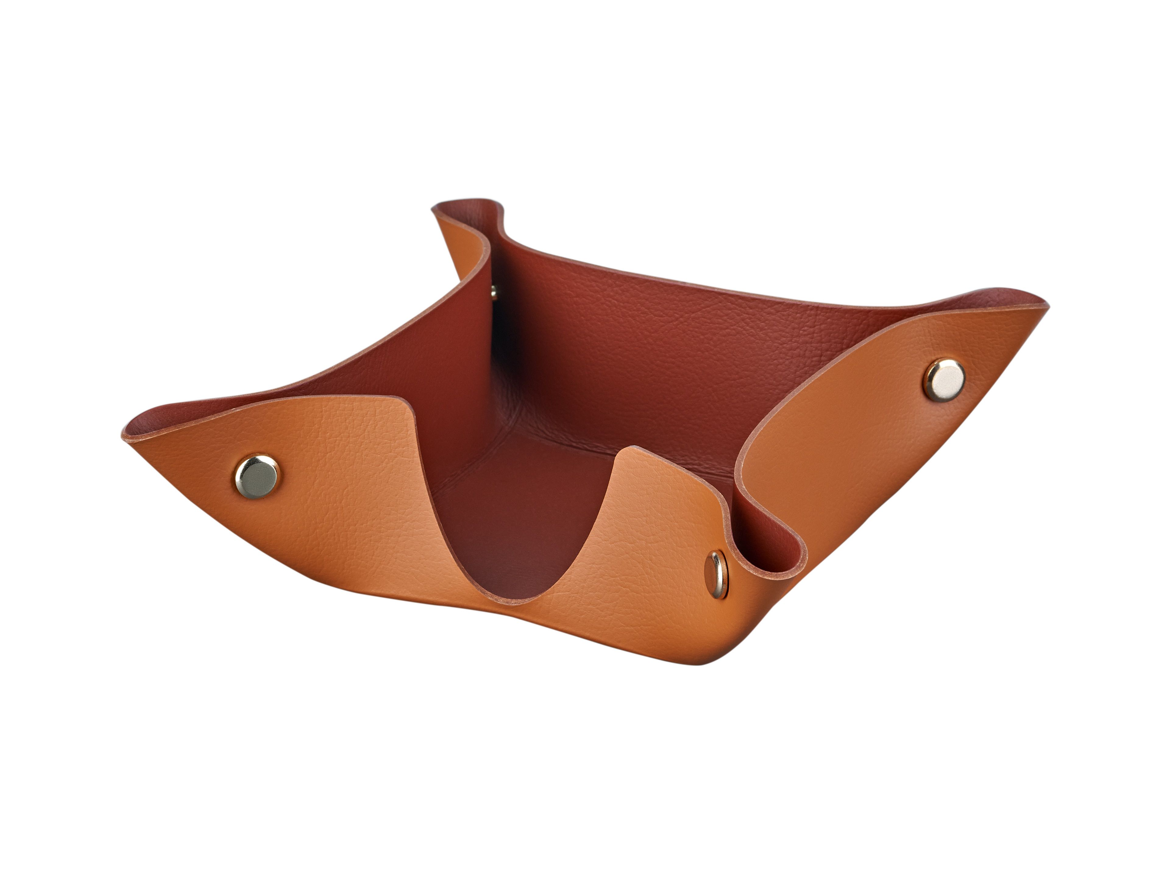 ADJ Подставка для бумажных блоков, 10x10xH4 см., цвет: коньяк/бордо