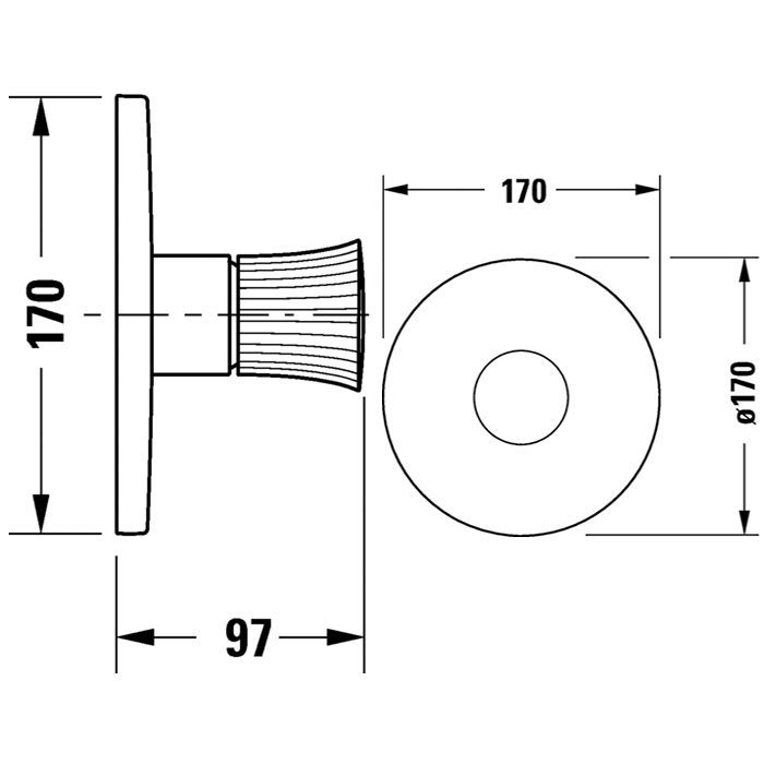 Duravit White Tulip Смеситель для душа, на 1 источник, встраиваемый, с обр клапаном (внешние части) цвет: хром