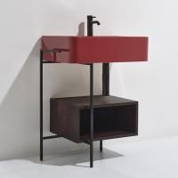 SIMAS RATIO  Раковина чаша подвесная 75x46xh18 см, с 1 отв. для смесителя, без перелива, цвет RUBINO