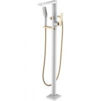 Смеситель напольный VENTURO белый-золото