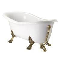 BELLA Ванна 170x81xH74 см. на лапах "LEONE" STANDART, белая, слив/перелив бронза