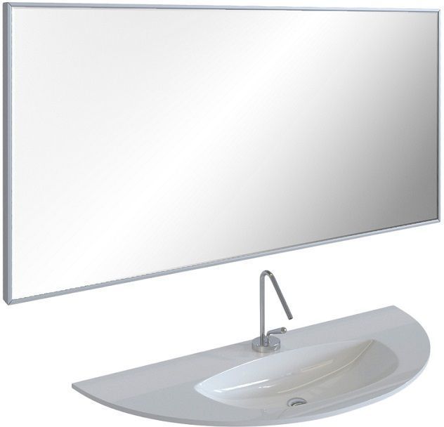 Зеркало De Aqua Сильвер 12075 серебро (без фацета)