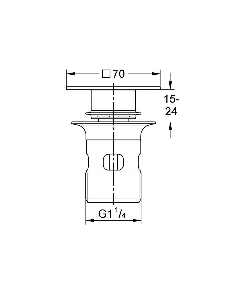 Пробка для стандартного сливного гарнитура GROHE, хром (40565000) Пробка для стандартного сливного гарнитура GROHE, хром (40565000)