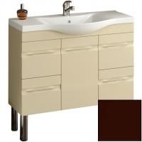 Тумба с раковиной SanVit Прима 90 kprim090 в цвете Ral витые ручки Шоколад Тумба с раковиной SanVit Прима 90 kprim090 в цвете Ral витые ручки Шоколад