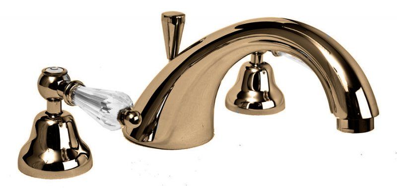 Смеситель на борт ванны с выдвижным душем и переключателем CEZARES VINTAGE-BVDM-Sw