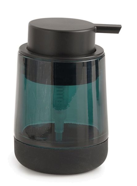 Gedy Nicole, настольный стеклянный дозатор с черной пластиковой помпой, цвет зеленый