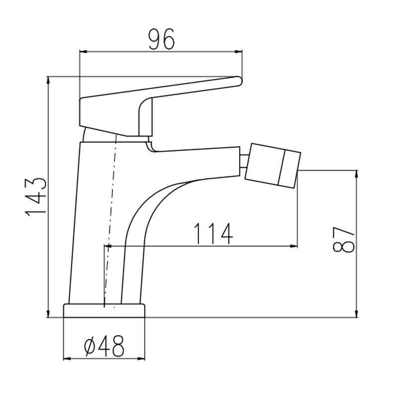 Смеситель для биде Rav Slezak COLORADO CO145.5KBZ, белый/золото, артикул CO145.5KBZ
