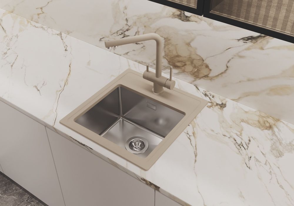 Кухонная мойка Florentina КОМБИ 21.455.B0480.107, песочный, артикул 21.455.B0480.107