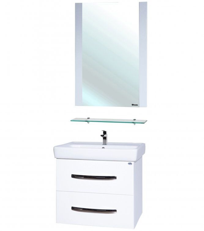 Зеркало Bellezza Рокко 50 4613706030019 с полкой Белое