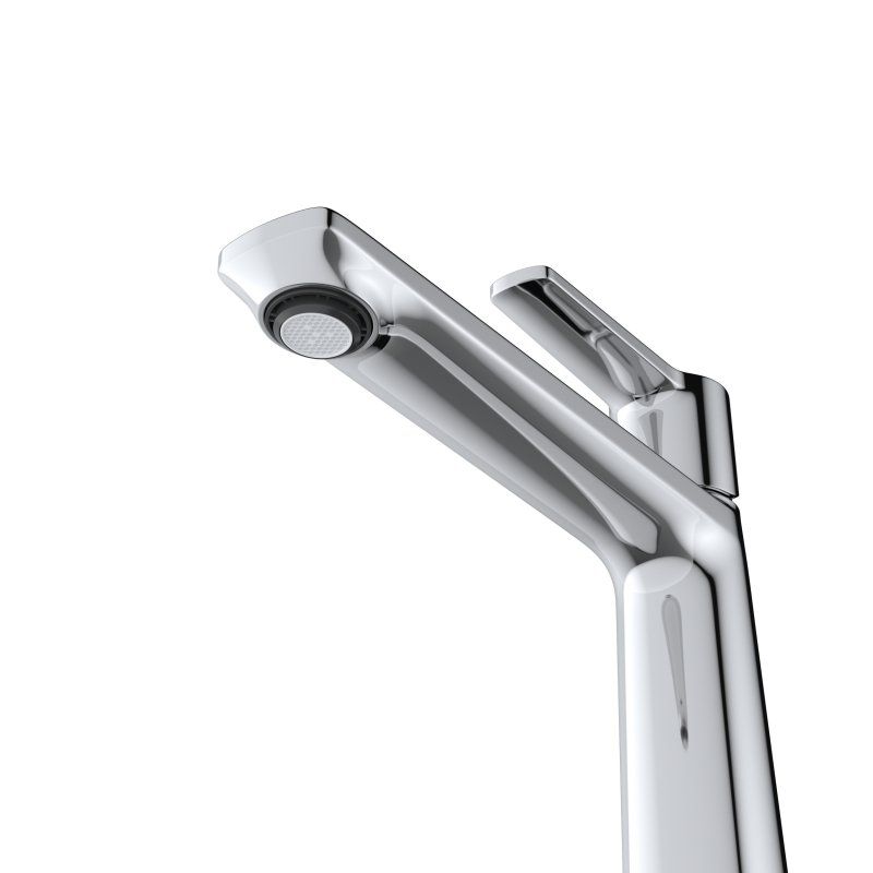 LUX-LC-01-W0 Смеситель для накладных раковин однорычажный, без донного клапана, хром, артикул LUX-LC-01-W0