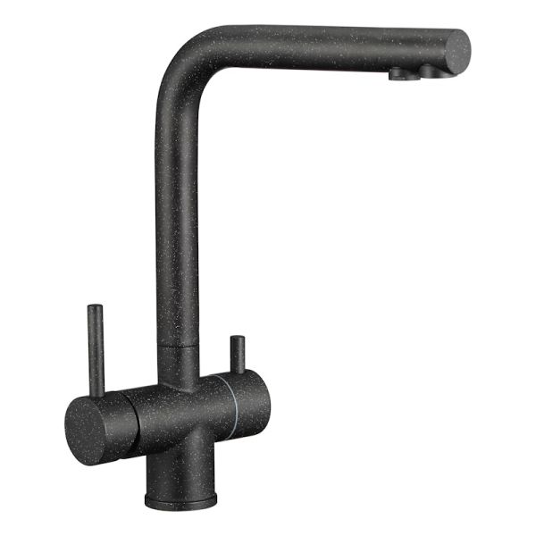 Смеситель для кухни с подключением фильтра воды Fmark FS1362H-1, черный