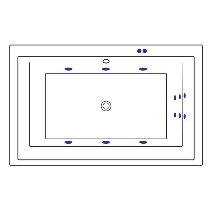 Ванна EXCELLENT Crown Lux 190x120 "LINE" (бронза)