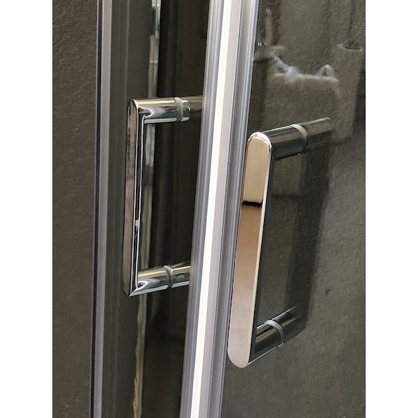 Душевой уголок Royal Bath RB-L-3002-2 90х90 без поддона профиль Хром стекло прозрачное