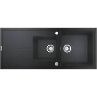 Мойка GROHE K400 с 1,5 чашей, черный гранит (31643AP0) Мойка GROHE K400 с 1,5 чашей, черный гранит (31643AP0)