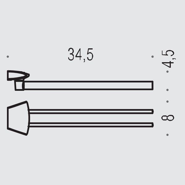Colombo Land Полотенцедержатель двойной 34.5, цвет: хром Colombo Land Полотенцедержатель двойной 34.5, цвет: хром