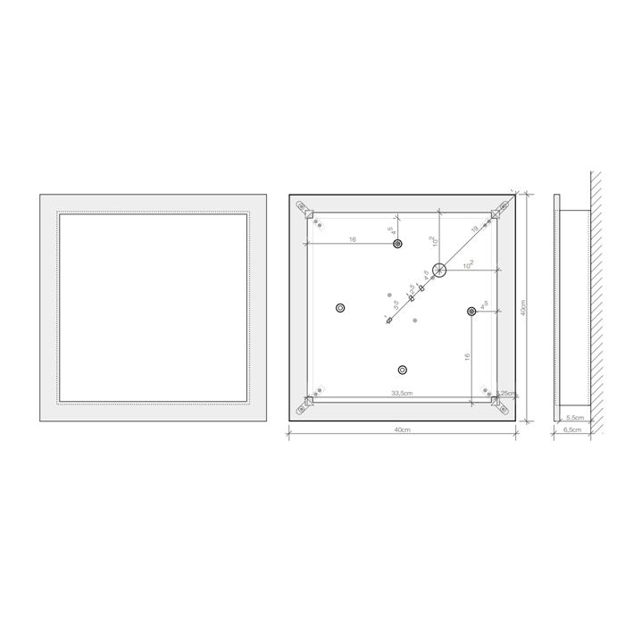 Decor Walther Kubic 40 Светильник потолочный 39x39x6.5см, 1x R7S 118mm max. 100W, цвет: никель сатинированный ЗАКАЗ ПО ЗАПРОСУ