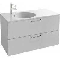 Тумба под раковину Jacob Delafon Odeon Rive Gauche 100 EB2524-R9-N18 подвесная Белая ручки Черные