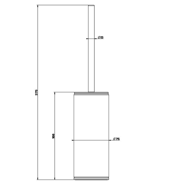 GESSI 316 Ершик напольный, цвет: brushed black metal pvd