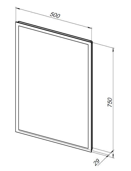 Зеркало Aquanet Оптима 50 белый матовый Зеркало Aquanet Оптима 50 белый матовый