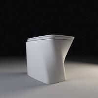 Azzurra Hera Унитаз напольный приставной безободковый 57х38х42 см, слив универсальный, с крепежом, цвет белый