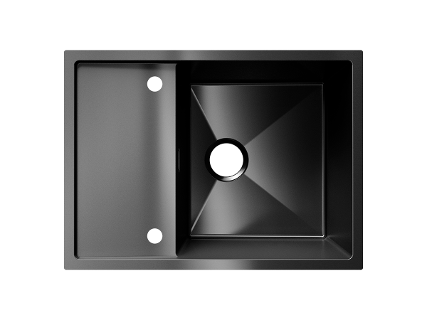 Мойка ULGRAN STEEL 680 Х 500, цвет «вороненая сталь» (US 680-003)