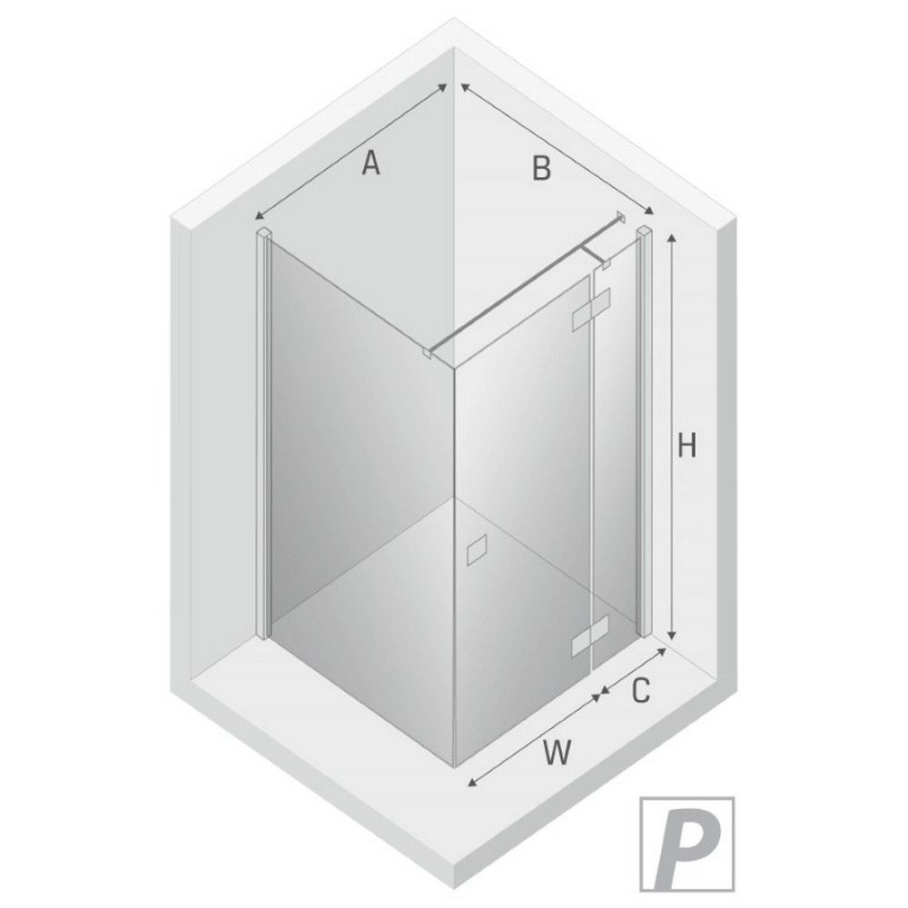 Душевое ограждение NEW TRENDY REFLEXA R 120x90x200 EXK-1244/EXK-0006 (хром)