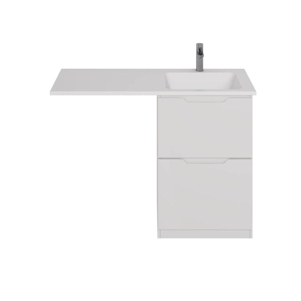 Тумба с раковиной напольная Dreja Bona 60 см, белый, артикул 99-0451-com