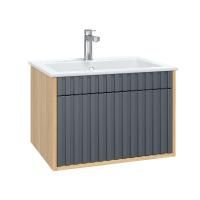 Тумба Onika Дайлер 60 подвесная графит/дуб сонома (ум. Бергамо Нова 60)