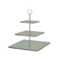 ADJ Сервировочная стойка, 30x30xH35 см.,ручка Круглая, цвет: эвкалипт, фурнитура хром