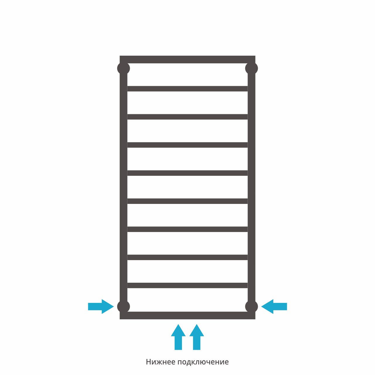 Полотенцесушитель водяной КАНЦЛЕР 1000х500 (МУАР Темный Титан) Полотенцесушитель водяной КАНЦЛЕР 1000х500 (МУАР Темный Титан)
