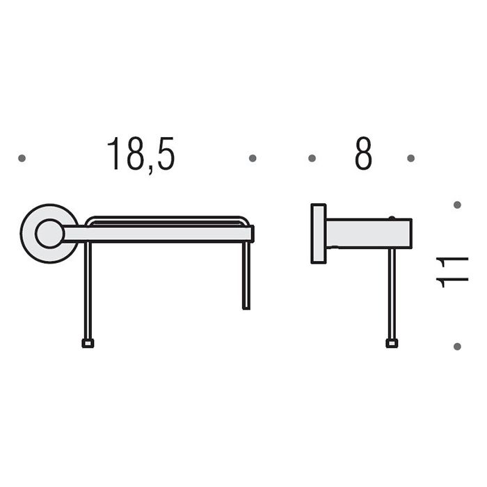 Colombo Plus Держатель для т/б., Sx, подвесной, цвет: хром Colombo Plus Держатель для т/б., Sx, подвесной, цвет: хром